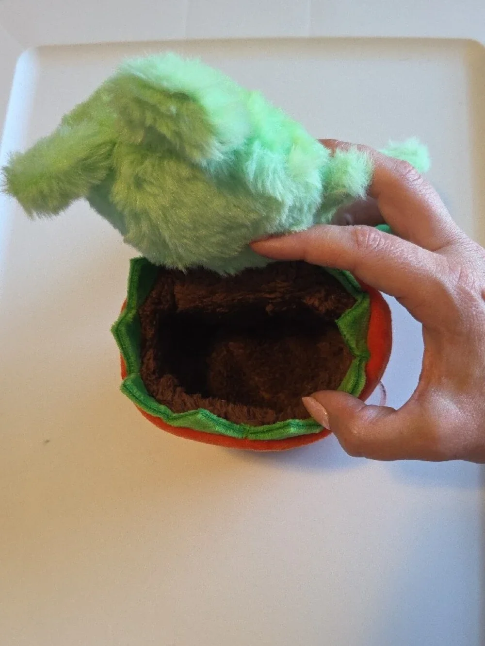 💰 3 For $35 Bark Box - Hana The Hippie Hopper - Lime Green Bunny in Orange Pot